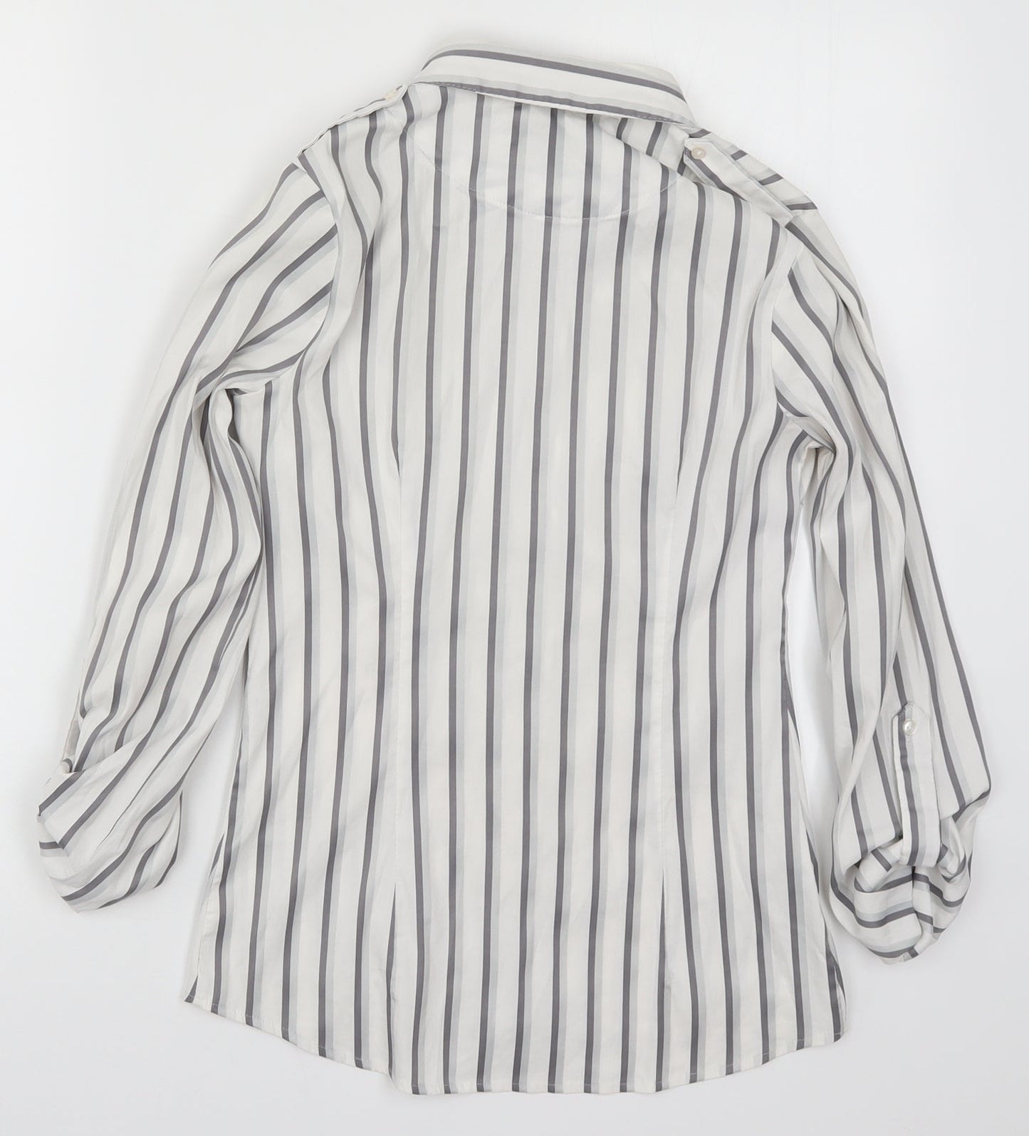 Womens UK Size 6 NEXT White Basic Button-Up