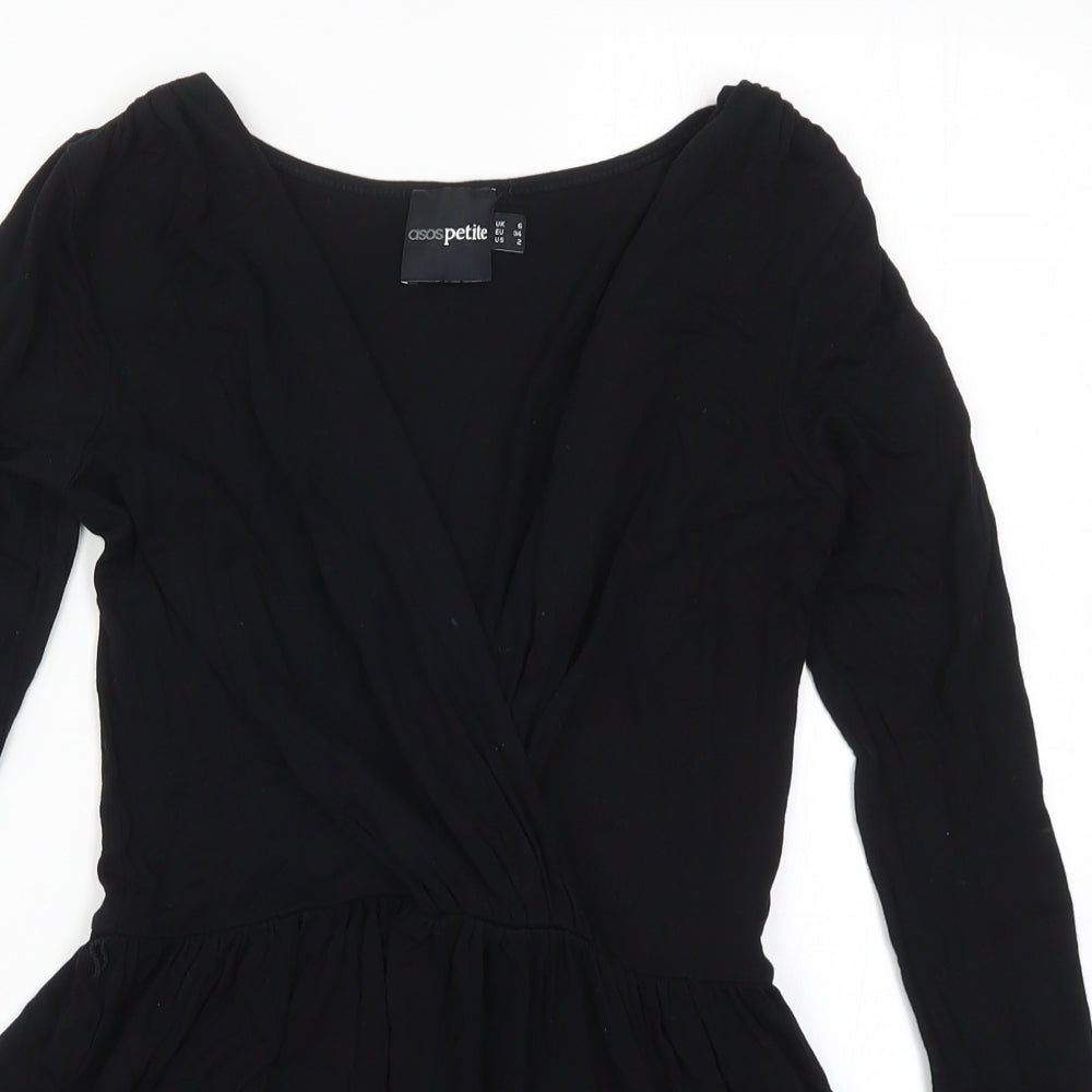 Womens UK Size 6 ASOS One-Piece Black Playsuit