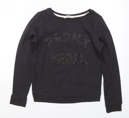 NEXT Girls Black   Pullover Sweatshirt Size 11-12 Years  - Bronx Rebel