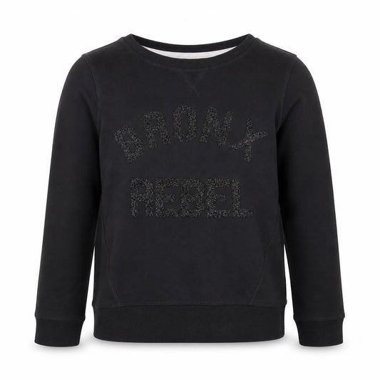 Next Girls Black   Pullover Sweatshirt Size 11-12 Years  - Bronx Rebel