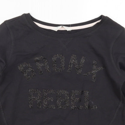 NEXT Girls Black   Pullover Sweatshirt Size 11-12 Years  - Bronx Rebel