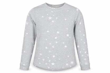 Peacocks Girls Grey Geometric  Top Pyjama Top Size 10-11 Years  - Stars