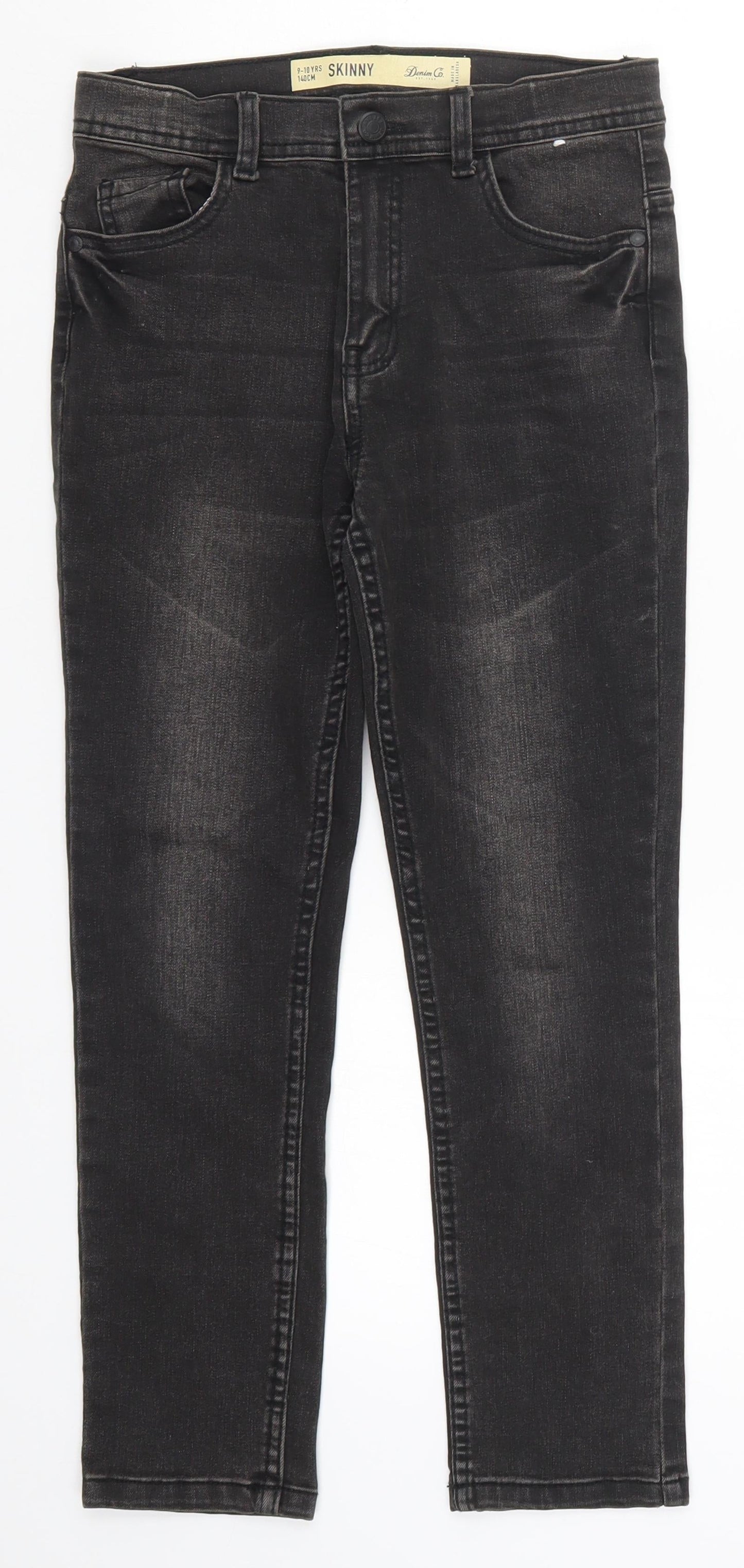 Denim Co Girls Black  Denim Skinny Jeans Size 9-10 Years