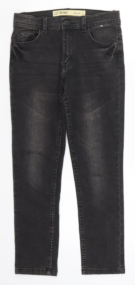 Denim Co Girls Black  Denim Skinny Jeans Size 9-10 Years