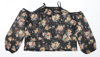Womens UK Size 12 New Look Black Basic Blouse