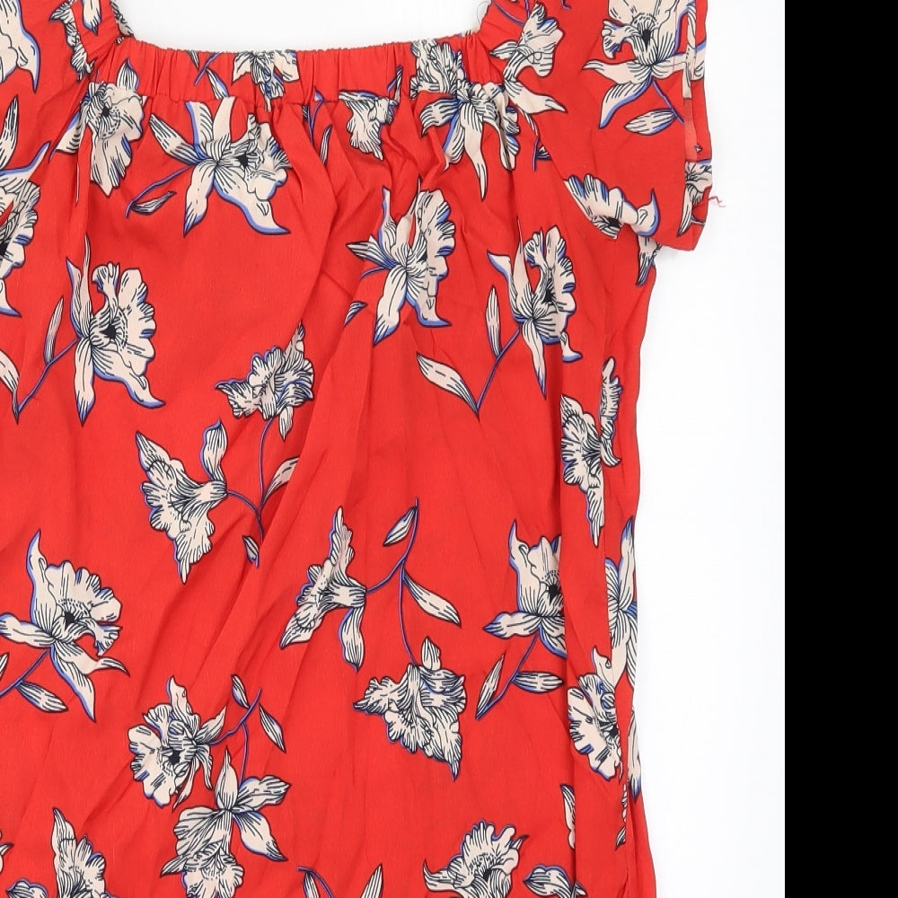 Atmosphere Womens Red Floral  A-Line  Size 10