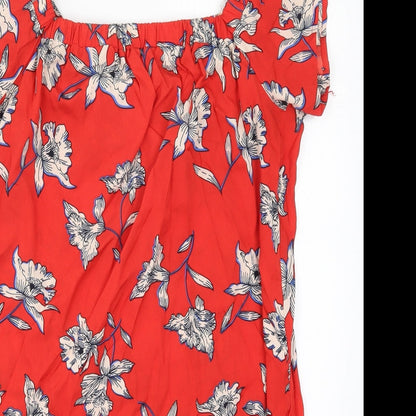 Atmosphere Womens Red Floral  A-Line  Size 10