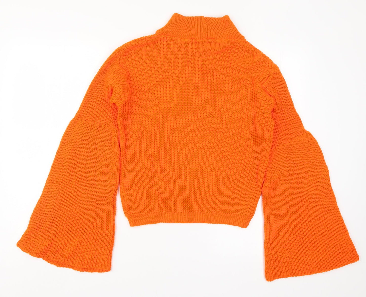 Glamorous Womens Orange  Knit Pullover Jumper Size S