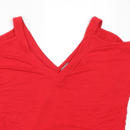 F&F Womens Red   Basic T-Shirt Size 10