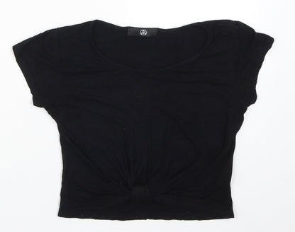 Womens UK Size 6 Missguided Black Basic T-Shirt