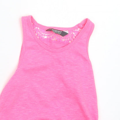 Primark Girls Pink   Basic T-Shirt Size 4-5 Years