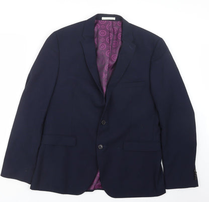 Mens UK Size 38 Burton Regular Blue Suit Jacket