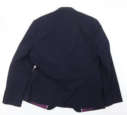 Mens UK Size 38 Burton Regular Blue Suit Jacket