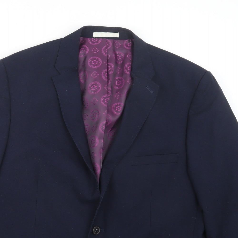 Mens UK Size 38 Burton Regular Blue Suit Jacket