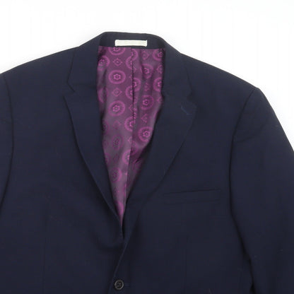 Mens UK Size 38 Burton Regular Blue Suit Jacket