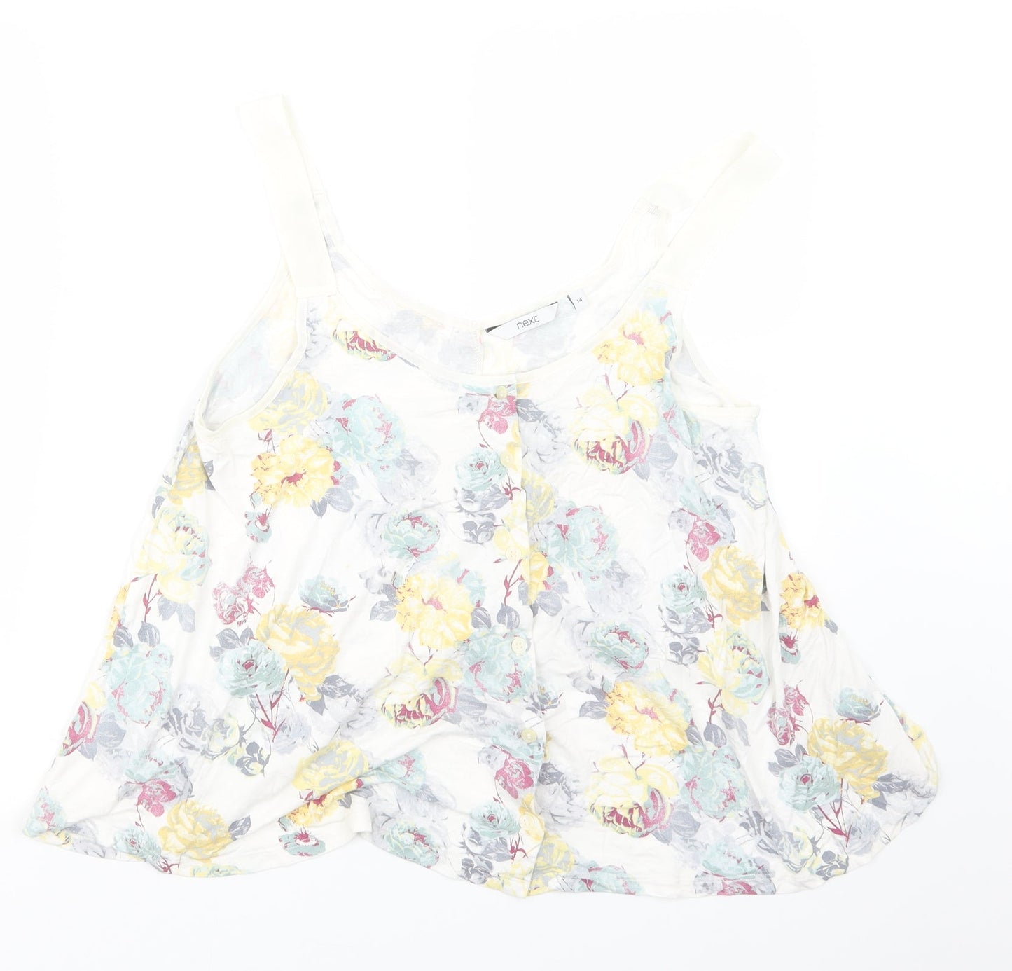 Womens UK Size 14 NEXT Yellow Basic Tank