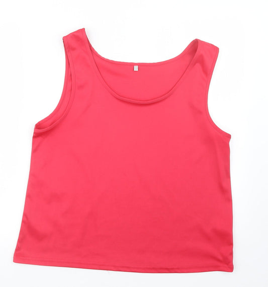 EWM Womens Pink   Basic Tank Size 18