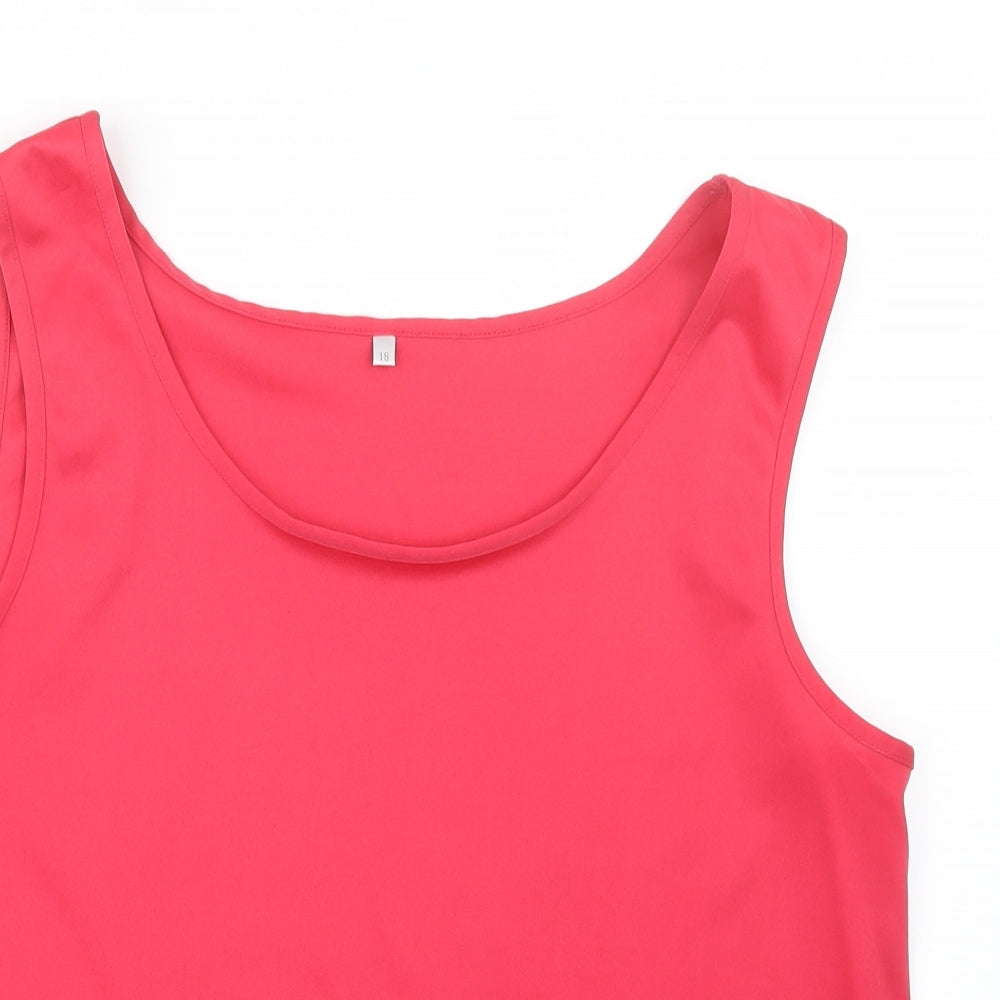 EWM Womens Pink   Basic Tank Size 18