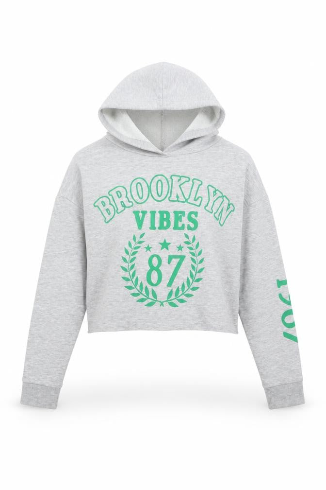 Candy Couture Girls Grey   Pullover Hoodie Size 11 Years