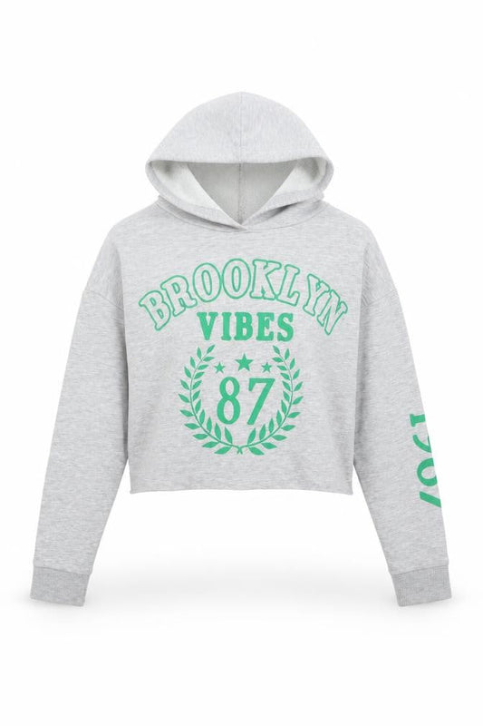 Candy Couture Girls Grey   Pullover Hoodie Size 11 Years