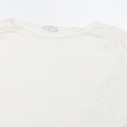Papaya Womens Ivory   Basic T-Shirt Size 16