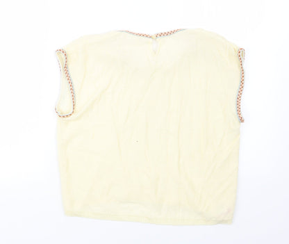 Womens UK Size 14 Preworn Ivory Pullover Jumper