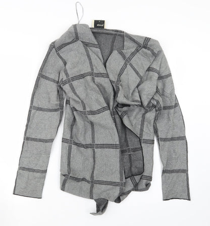 Womens UK Size M Papaya Grey Cardigan Jumper