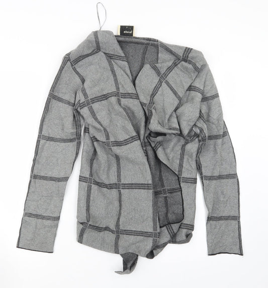 Womens UK Size M Papaya Grey Cardigan Jumper