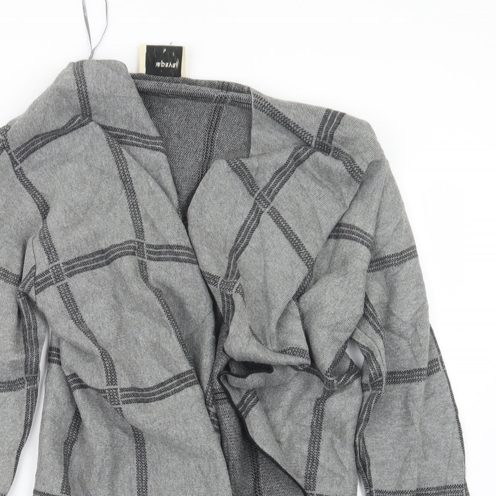 Womens UK Size M Papaya Grey Cardigan Jumper