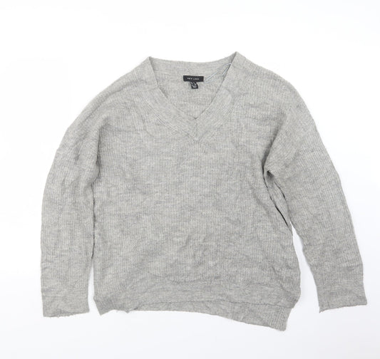 Womens UK Size S New Look Grey Pullover Jumper