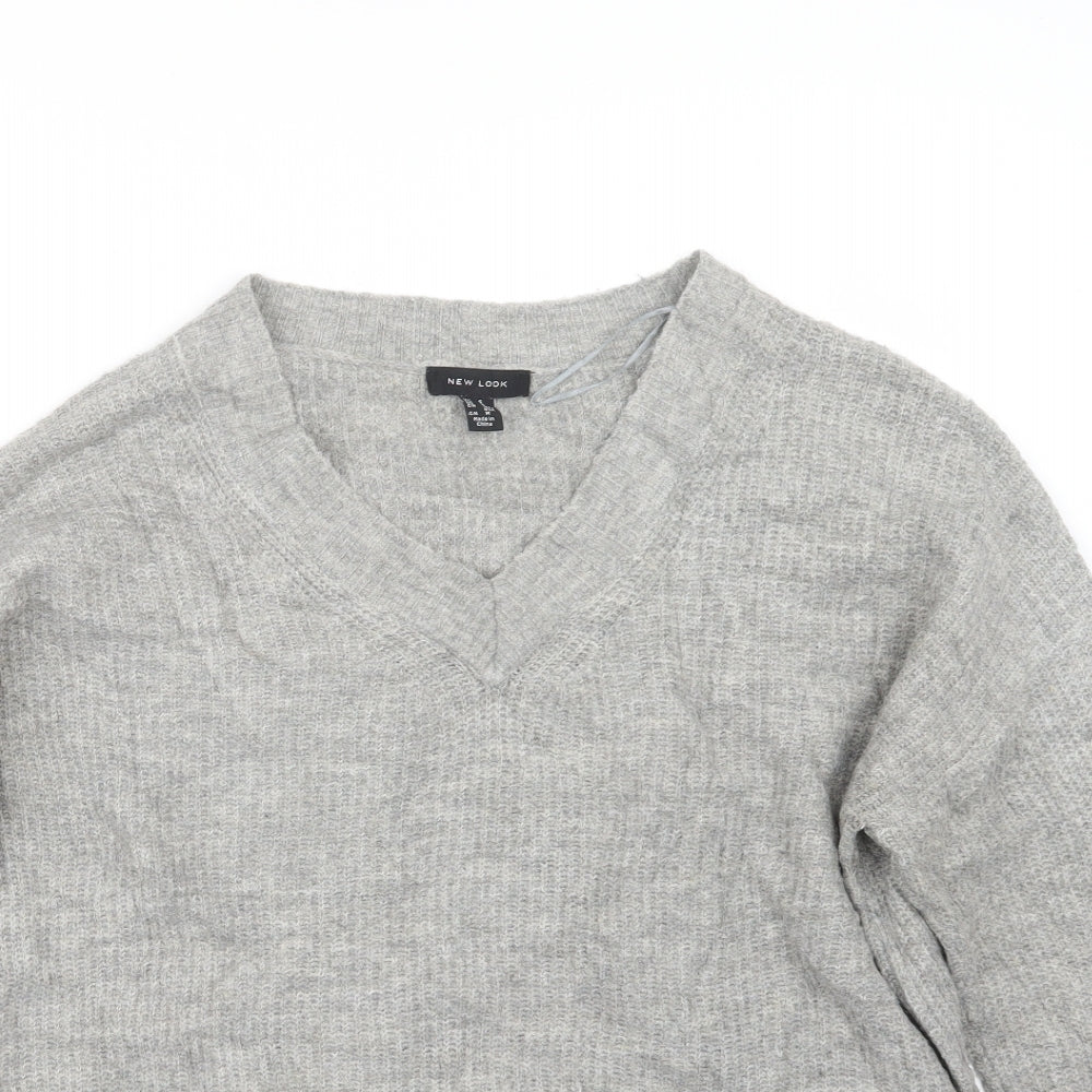 Womens UK Size S New Look Grey Pullover Jumper