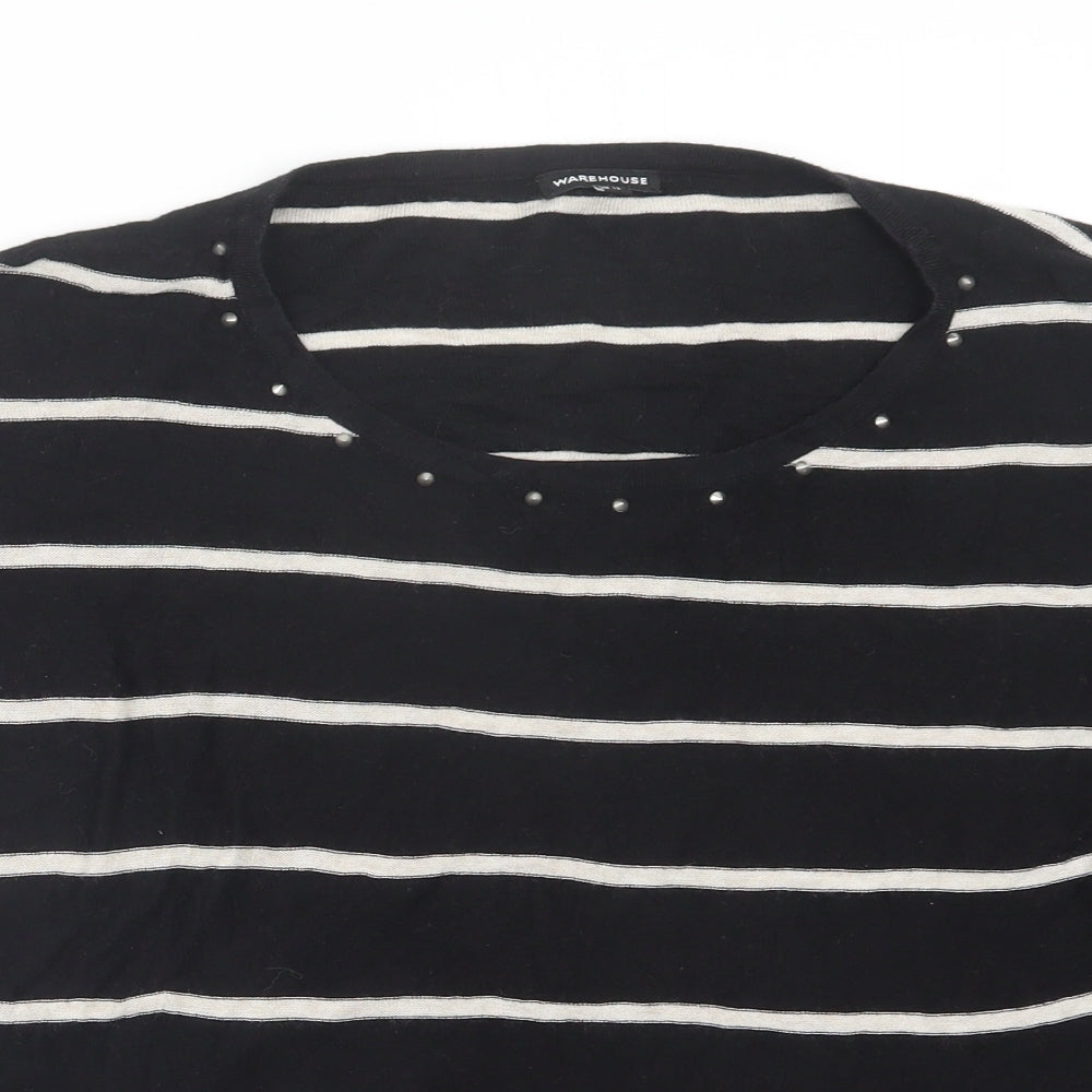 Womens UK Size 12 Warehouse Black Pullover Jumper