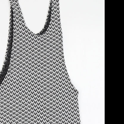 Atmosphere Womens Black Chevron  A-Line  Size 8