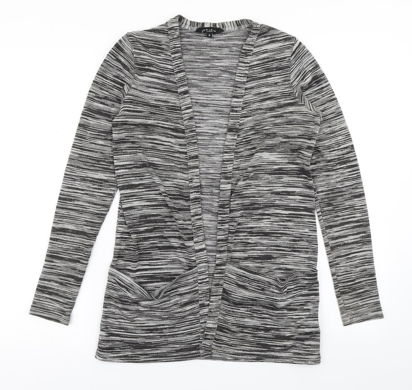 Womens UK Size 8 New Look Grey Cardigan Jumper