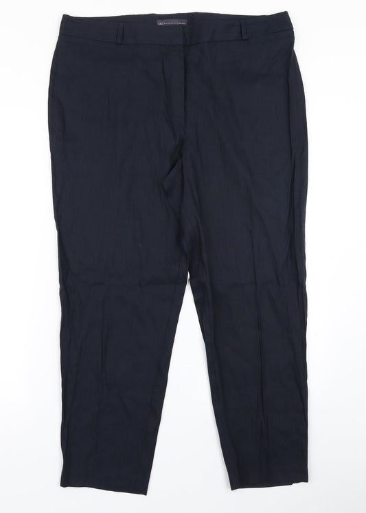 M&S Collection Womens Blue   Dress Pants Trousers Size 16 L24 in