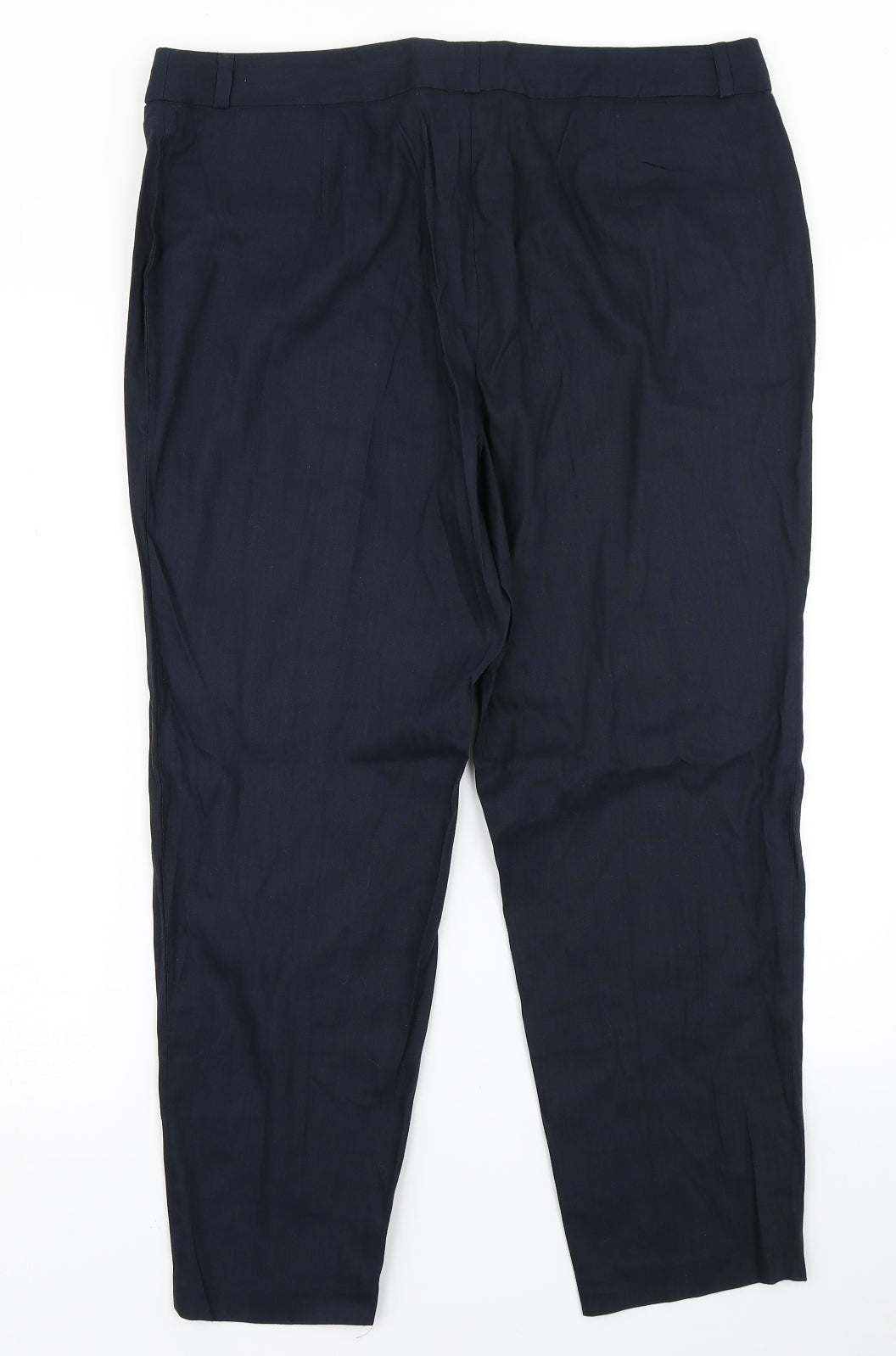 Womens UK Size 16 M&S Collection Regular Fit Dress Pants Blue Trousers