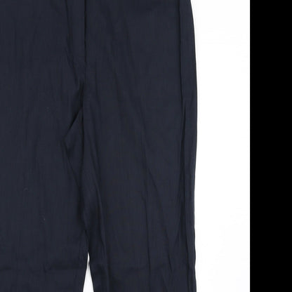 Womens UK Size 16 M&S Collection Regular Fit Dress Pants Blue Trousers
