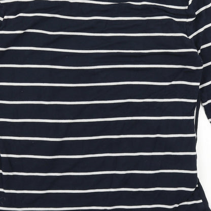 CC Womens Blue Striped  Basic T-Shirt Size S  - With cardigan