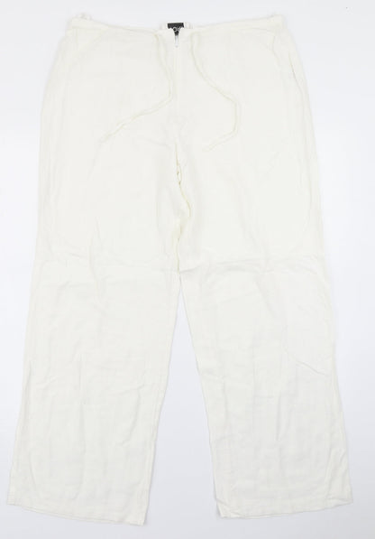 Ivory Womens White   Trousers  Size 16 L24 in