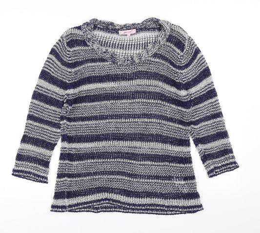 Womens UK Size M Per Una Blue Pullover Jumper