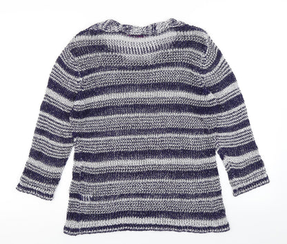 Womens UK Size M Per Una Blue Pullover Jumper