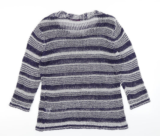 Womens UK Size M Per Una Blue Pullover Jumper