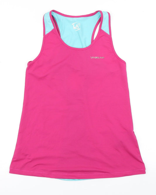 LA Gear Womens Pink Colourblock  Basic Tank Size 8