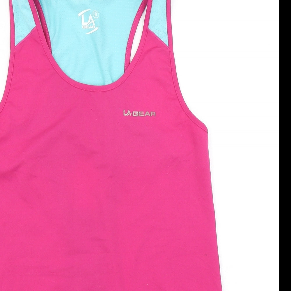 LA Gear Womens Pink Colourblock  Basic Tank Size 8