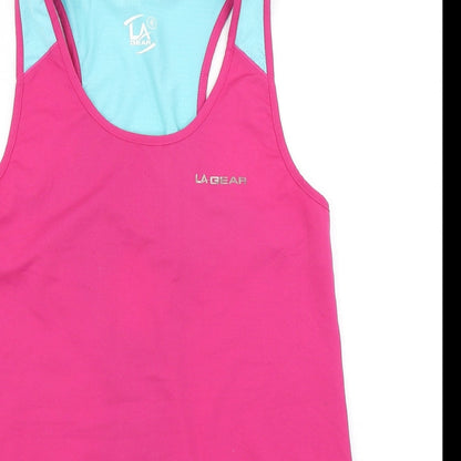 LA Gear Womens Pink Colourblock  Basic Tank Size 8