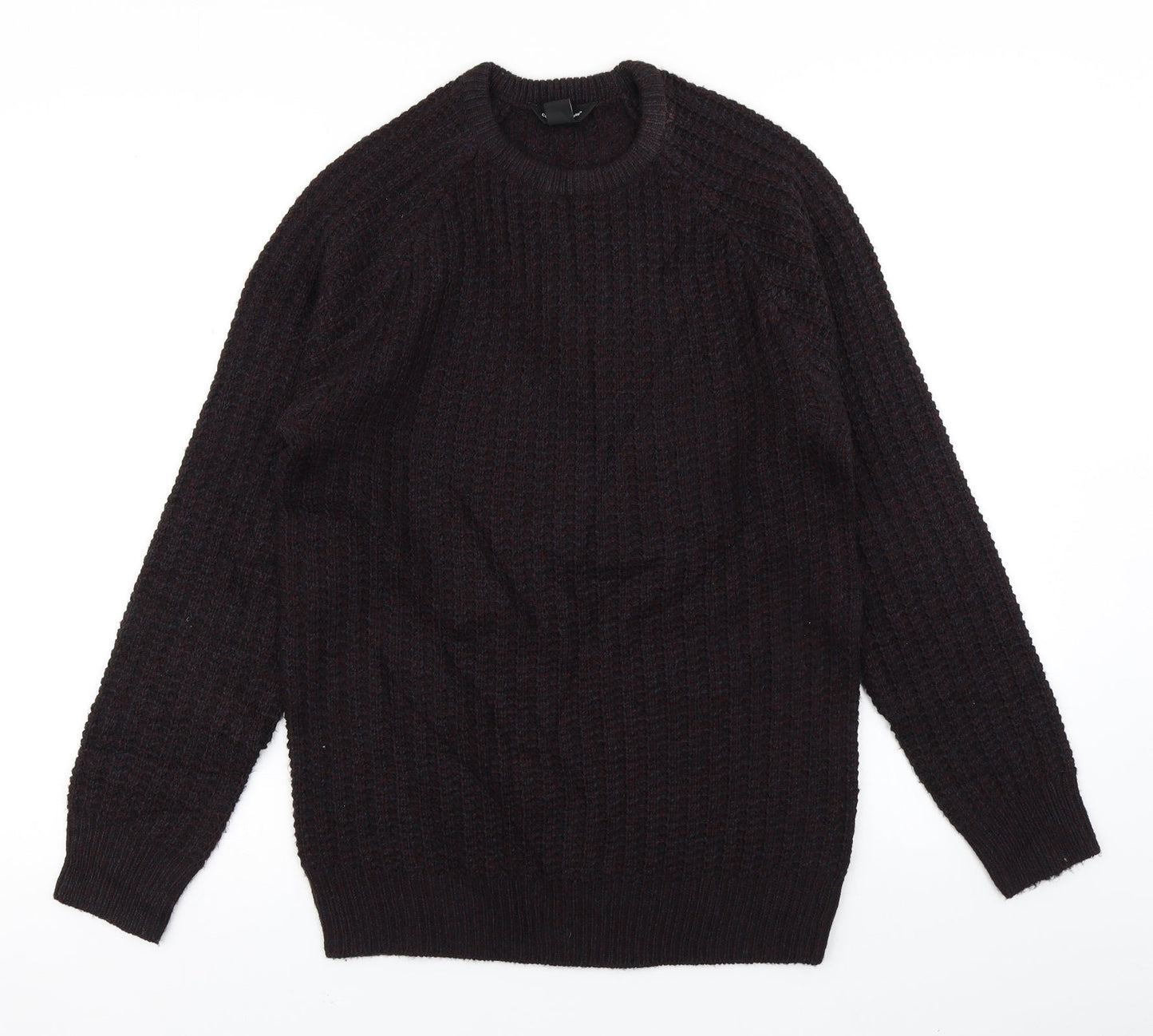 Cedar Wood State Mens Purple  Knit Pullover Jumper Size S