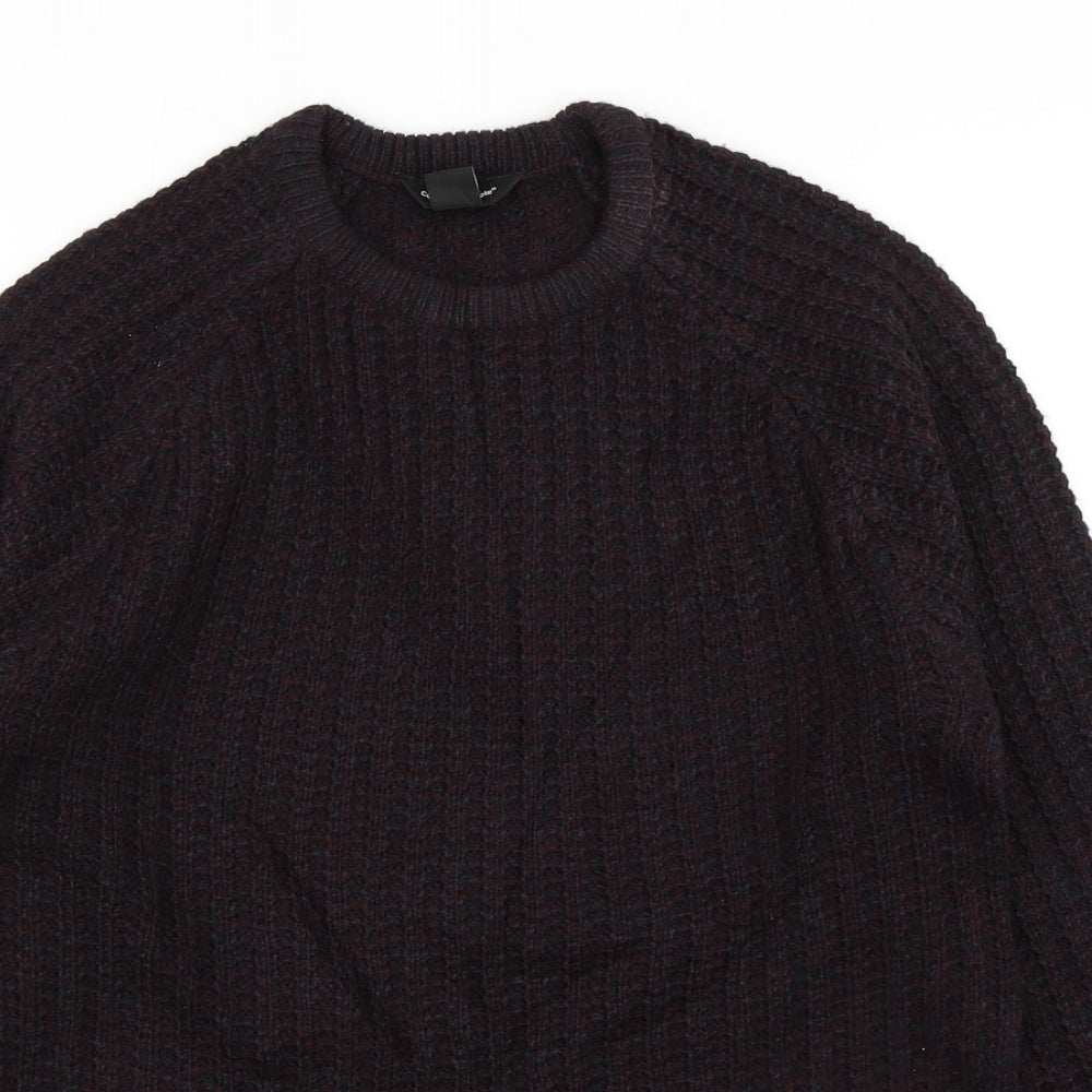 Cedar Wood State Mens Purple  Knit Pullover Jumper Size S