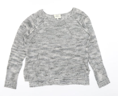 Womens UK Size S Papaya Grey Pullover Jumper