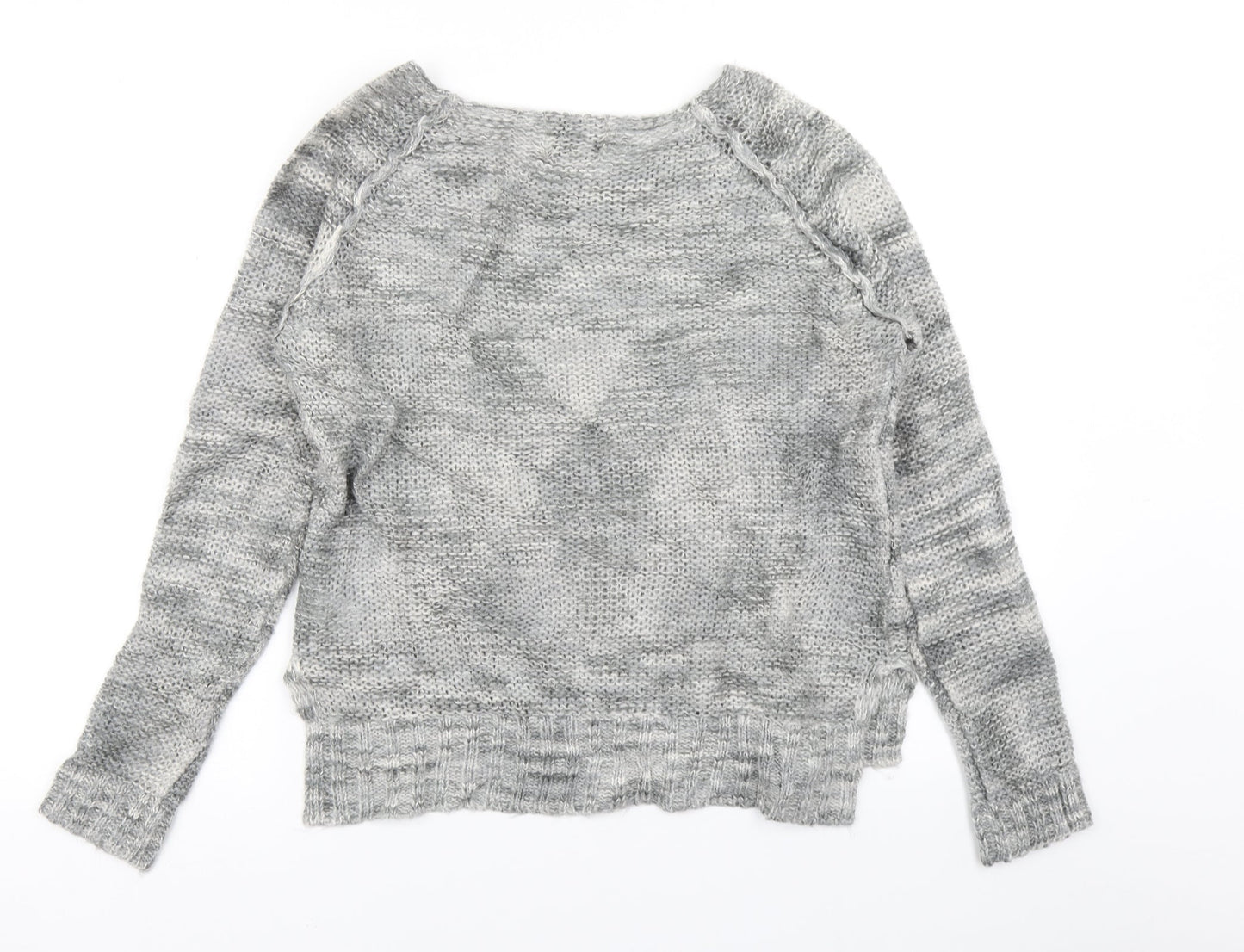 Womens UK Size S Papaya Grey Pullover Jumper