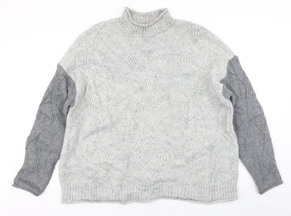 Womens UK Size XL M&S Grey Pullover Jumper